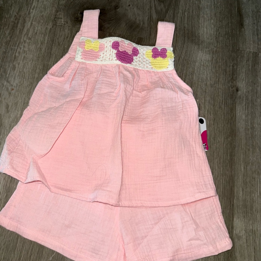 Disney Pink Kids Matching Set with Mickey Design